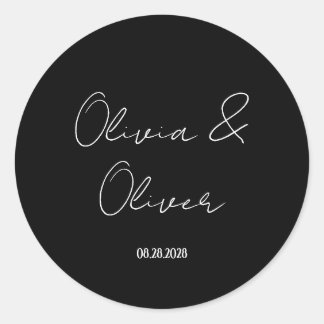 Adesivo Casamento de empate preto elegante