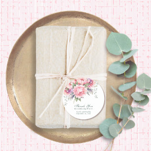 Adesivo Casamento De Escrita Floral Púrpura Rosa Esbranqui