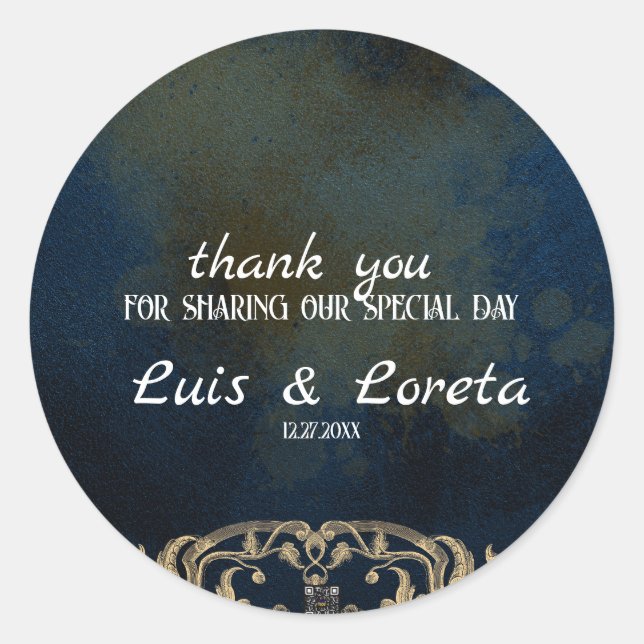 Adesivo Casamento de Escrituras Obrigado Sticker (Frente)