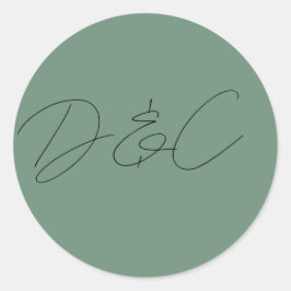 Adesivo Casamento de Estilo de Escrita Manual em Chic