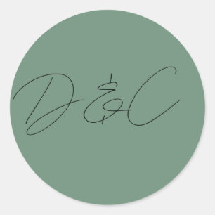 Adesivo Casamento de Estilo de Escrita Manual em Chic