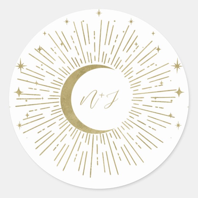Adesivo Casamento de Estrelas Celestiais Explosão Solar Lu (Frente)