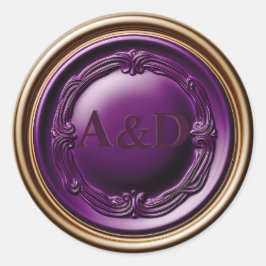Adesivo Casamento de fêmeas de cera Dourada e Roxo Real El