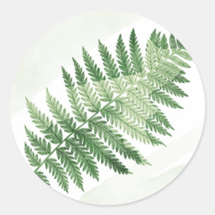 Adesivo Casamento de Fern Verde Minimalista