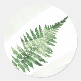 Adesivo Casamento de Fern Verde Minimalista
