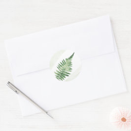 Adesivo Casamento de Fern Verde Minimalista