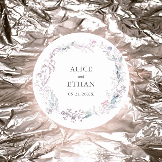 Adesivo Casamento De Ferro Rosa-Esmagado Botânico (Criador carregado)