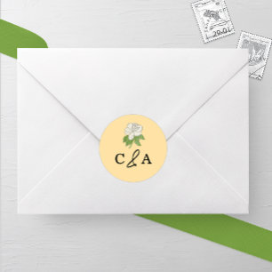 Adesivo Casamento de Flor da Magnolia Minimalista