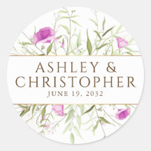 Casamento de Flor Selvagem Moderna Elegante