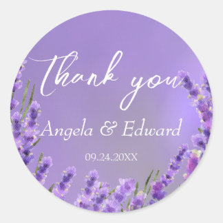 Adesivo Casamento de Florais Roxo lavanda