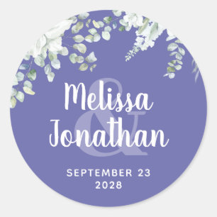 Adesivo Casamento de flores brancas florais com aquarela r