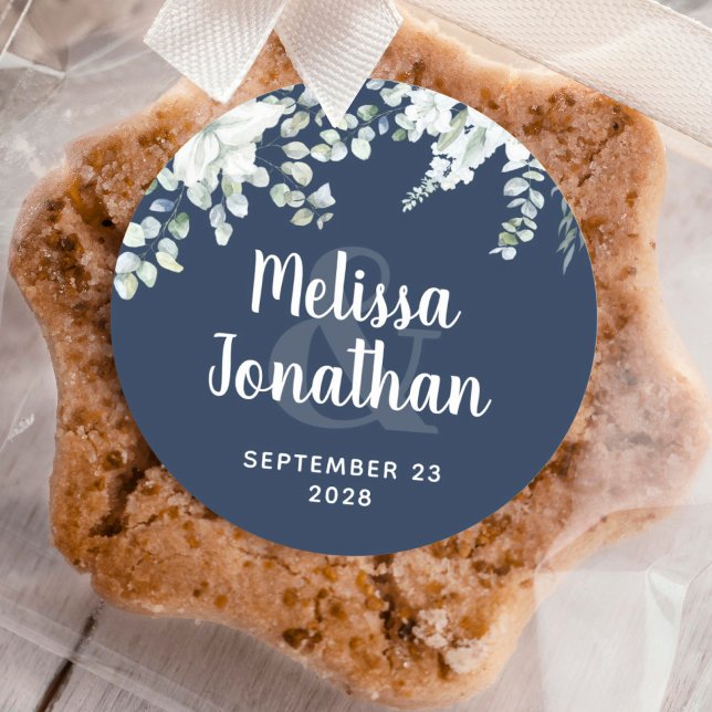 Adesivo Casamento de flores brancas florais com aquarela r (Criador carregado)