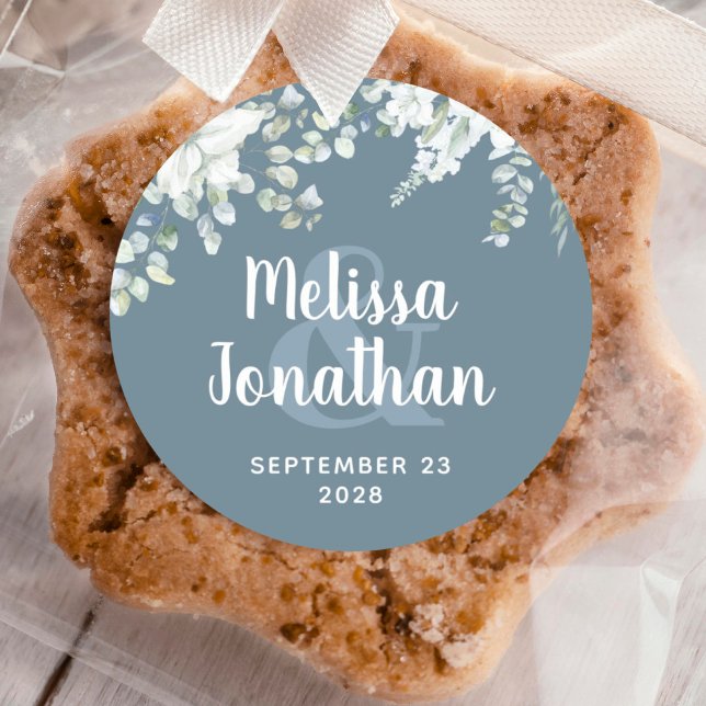 Adesivo Casamento de flores brancas florais com aquarela r (Criador carregado)