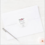 Adesivo Casamento de flores de aquarela agradecimentos Cla<br><div class="desc">Moderno rústico e elegante flores de aquarela obrigado de casamento,  você se encolhe,  com obrigado mensagem. Essa obrigado de casamento que você pega é a maneira perfeita de dizer "obrigado você" aos seus convidados de casamento. Adicione seus nomes e data de casamento e você pode mudar o texto "Obrigado".</div>