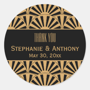 Adesivo Casamento de Flores de Deco de Arte Dourada e Negr