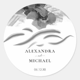 Adesivo Casamento de Flores de Íris Negra Chic