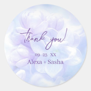 Adesivo Casamento de Flores de Lilás Roxo Claro Elegante