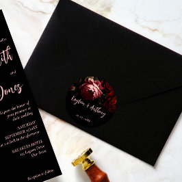 Adesivo Casamento de flores escuras e escuras