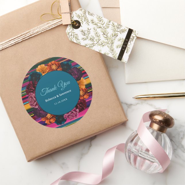 Adesivo Casamento de flores mexicanas modernas (Presentear)