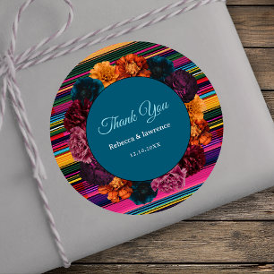 Adesivo Casamento de flores mexicanas modernas