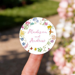 Adesivo Casamento de Flores Silvestres no Jardim Caprichos