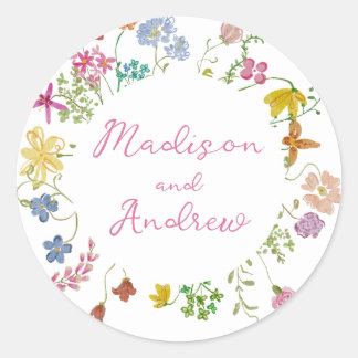 Adesivo Casamento de Flores Silvestres no Jardim Caprichos