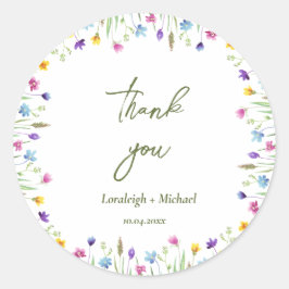 Adesivo Casamento de flores silvestres simples do Chic boh