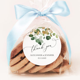 Adesivo Casamento de folha de ouro Elegante Eucalyptus Gre