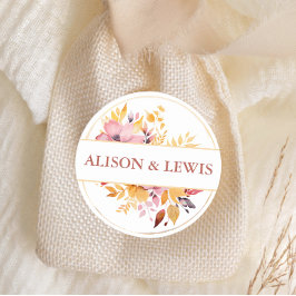 Adesivo Casamento de Folhagem de Burgundy Fall