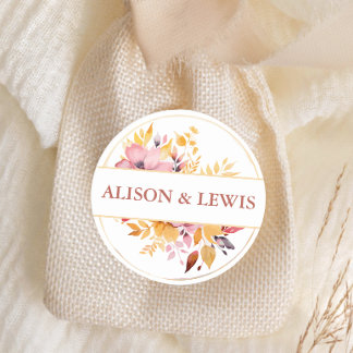 Adesivo Casamento de Folhagem de Burgundy Fall