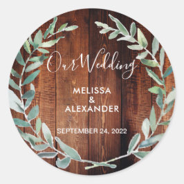 Adesivo Casamento de folhas de aquarela russa