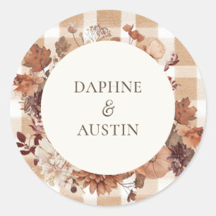 Adesivo Casamento de Folhas de Outono