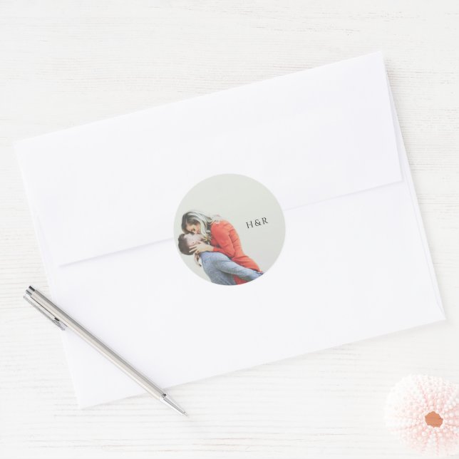 Adesivo Casamento de Foto Simples Moderna (Envelope)