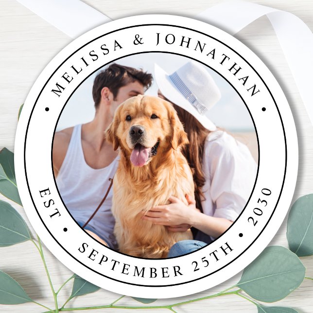 Adesivo Casamento de Fotografias Personalizado (Criador carregado)