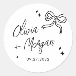 Adesivo Casamento de Friso de Script de Trendy Doodle