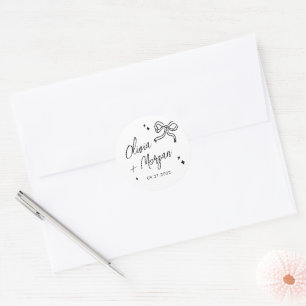 Adesivo Casamento de Friso de Script de Trendy Doodle