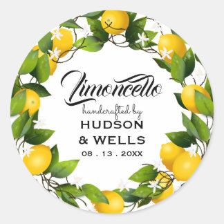 Adesivo Casamento de Fruta Lemoncello Lemon Wreath