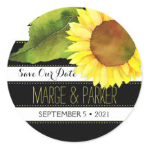 Casamento de Girassol com Cores de Água Striqueada