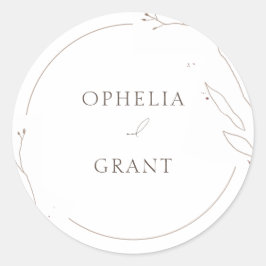 Adesivo Casamento De Grama Selvagem Simples Obrigado Pinhe