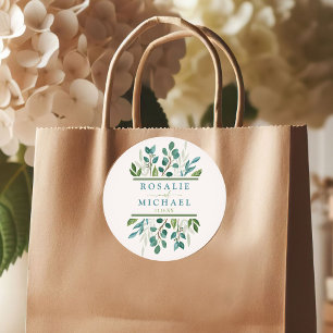 Adesivo Casamento de Greenery Botânico