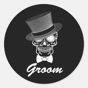 Adesivo Casamento de Halloween do Noivo Dia do Governo
