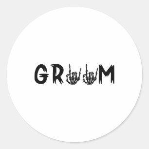 Adesivo Casamento de Halloween Noiva Groom Skeleton até a