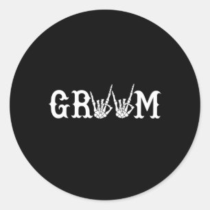 Adesivo Casamento de Halloween Noiva Groom Skeleton até a 