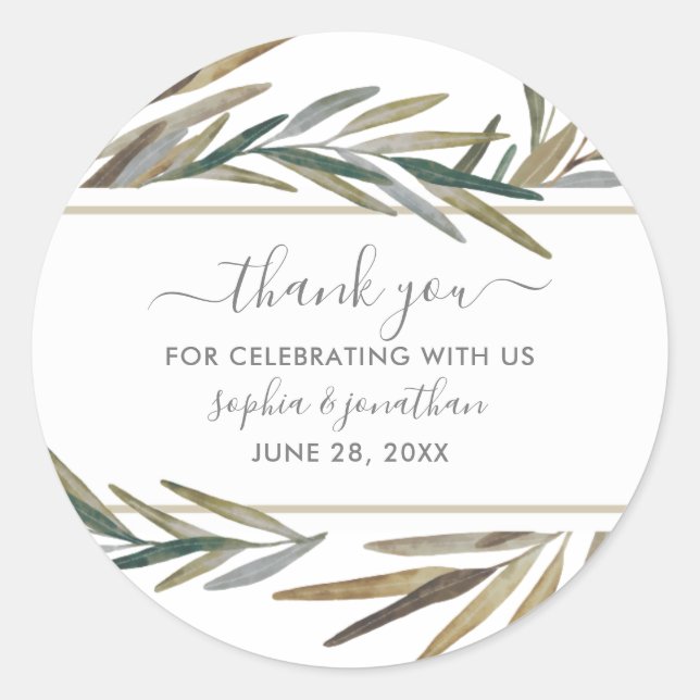 Adesivo Casamento de Herbias Botânicas Rustic Botanical Ob (Frente)