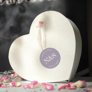 Adesivo Casamento de Iniciais de Negrito Mínimo e Elegante