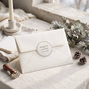 Adesivo Casamento de Inverno Minimalista Editorial Elegant