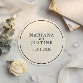 Adesivo Casamento de Inverno Minimalista Editorial Elegant
