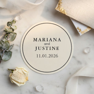 Adesivo Casamento de Inverno Minimalista Editorial Elegant