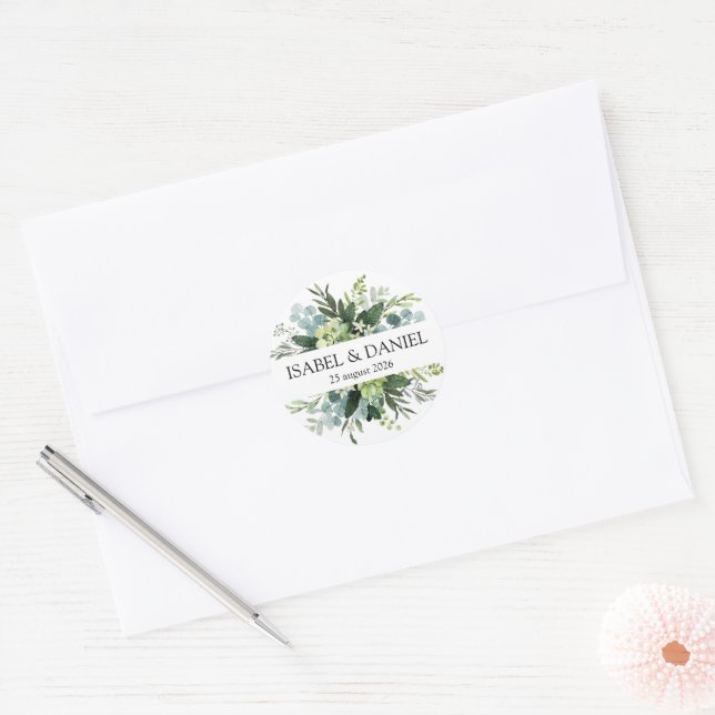 Adesivo Casamento de Isabel & Daniel (Envelope)