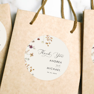 Adesivo Casamento De Ivory Cream Boho Fall Wildflower Obri